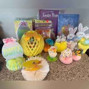 Vintage Honeycomb Tissue Easter Centerpiece Decor Lot Of 12 Eureka Beistle Ameri